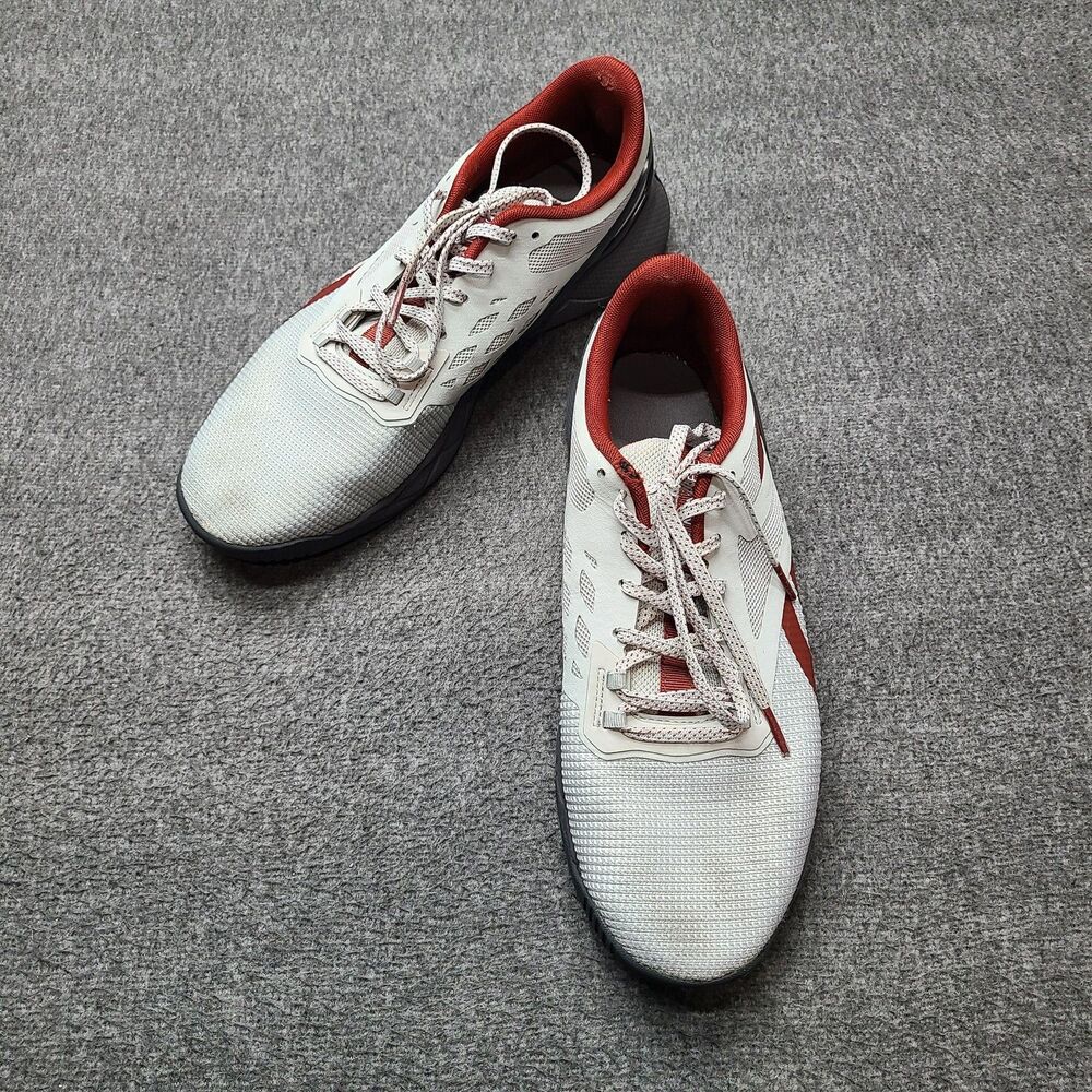 Reebok Nanoflex TR Shoes Mens Size 9.5 White Red Training Sneakers GX3780 Gym